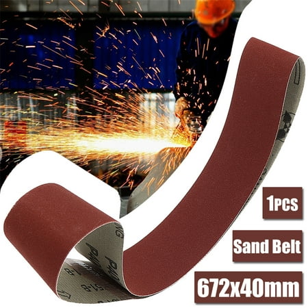 Sand Belt 26.5X2 Inch 672X40MM Sandpaper For Electric Variable Speed Belt Sander Sanding Grinding，Renovation of Wooden Furniture Polishing, Lacquer Finish, Metal