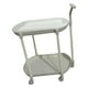 thumbnail image 5 of Carrito de servicio moderno que ahorra espacio con estantes dobles abiertos, decoración, regalos, estante para refrigerios Blanco, 5 of 9