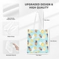 thumbnail image 4 of DouZhe Reusable Grocery Bags, Watercolor Tropical Fruit Pineapple Lightweight Polyester Canvas Cloth Tote Bag for Travle Gym Shopping School, 15" x 16", 4 of 7