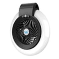 thumbnail image 1 of 2 In 1 LED Light Camping Fan Portable Camping Fan Lantern Mini Desk USB Rechargeable 2x1800mAh Batteries Operated Lamp Fan with Hook for Camping Home Office, 1 of 8