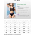 thumbnail image 3 of Borke Women Tankini Swimsuit Flower Print Ruffle Hem Tummy Control Bathing Suit, 3 of 6