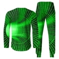 thumbnail image 5 of Ecqkame Men's Tracksuit Casual Sweatsuits Crew Neck Long Sleeve Colorful Print Shirt and Shorts 2 Piece Fall Outfit C-Green XL on Clearance, 5 of 5