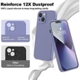 thumbnail image 3 of Compatible with iPhone 13 Case, Premium Silicone Upgraded [Camera Protection]  [Soft Anti-Scratch Microfiber Lining] Phone Case for iPhone 13 6.1 inch - Lavender Grey, 3 of 14