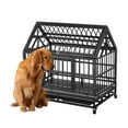 Ainfox 38 inch Heavy Duty Dog Crate, Indestructible Dog Crates for Medium Dogs, Escape Proof Dog