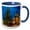 Blue/White, variant on 3drose, Santa Claus Village at Dusk, Rovaniemi, Finland, 11oz Two-tone Red Mug