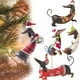 thumbnail image 2 of Adornos colgantes para árbol de Navidad, colgantes acrílicos con forma de perro salchicha para fiesta, decoraciones navideñas para el hogar, regalos de Navidad y Año Nuevo, 2 of 4