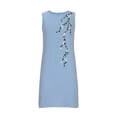 thumbnail image 2 of Vestido de Verano para las Mujeres Ventilación de Impresión sin Mangas Vestido de Cuello Redondo, Playa Casual Y Ropa de Vacaciones, 2 of 5