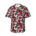 thumbnail image 2 of Goofa Rose Flowers Hawaiian Shirt for Men, Unisex Summer Beach Casual Short Sleeve Button Down Shirts,Aloha Tropical Floral print shirt-X-Large, 2 of 9