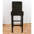 thumbnail image 2 of Velvet Bar Stool Cover, Stretch Pub Counter Height Side Chair Slipcover Removable Washable Dining Chair Covers Protector for Dining Room Kitchen Cafe Furniture Chair-Olive green-2 PCS, 2 of 8