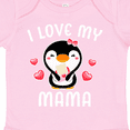 thumbnail image 4 of Inktastic I Love My Mama with Cute Penguin and Hearts Girls Baby Bodysuit, 4 of 5