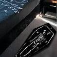 thumbnail image 5 of JeashCHAT Halloween Coffin Bathroom Rug Gothic Decor Horror Skeleton Black Bath Mat Non-Slip Washable Holiday Floor Mat for Bedroom, Living Room, Bathtub, Kitchen (16x40in), 5 of 8