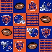 NFL Chicago Bears Fleece 10" x 6" Fabric, 1 Each