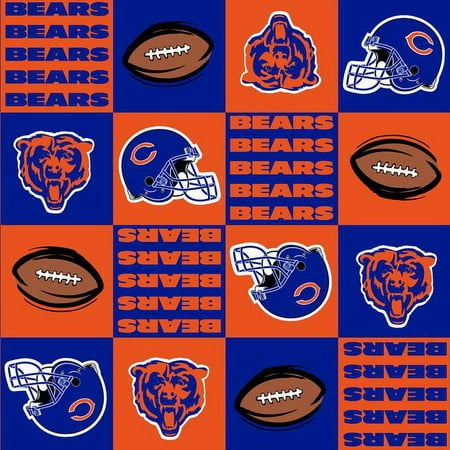 NFL Chicago Bears Fleece 10" x 6" Fabric, 1 Each