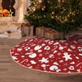 thumbnail image 5 of Lukts Red Christmas Cheer. Print Color Life Christmas Tree Skirt, Winter Holiday Tree Mat Decoration ,Can be Used as A Shawl-36", 5 of 6