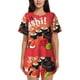 thumbnail image 1 of Fotbe Sushi Conjunto de Pijama Estampado para Mujer, 2 Piezas, Ropa de Dormir con Camiseta de Manga Corta y Shorts Suaves-Medium, 1 of 6