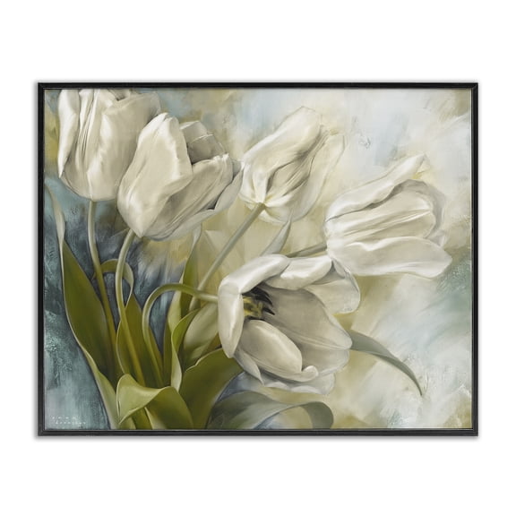 Stupell Industries Transitional Wild Tulips Close Up Black Framed Giclee Art, 14 x 11, by Igor Levashov