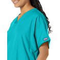 thumbnail image 3 of Blouses Médicales pour Femmes Workwear Originals Col en V 4700 TP Bleu Sarcelle, 3 of 4