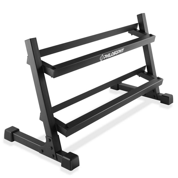 Philosophy Gym Commercial 2-Tier Dumbbell Weight Rack, Heavy-Duty