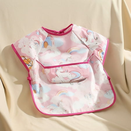 

DDWD Children‘s Overalls Waterproof Long-Sleeved Anti-Dressing Baby‘s Eating Clothes Apron Cotton Children‘s Overalls Baby‘s Bib Guard