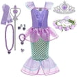 thumbnail image 1 of Disney Little Mermaid Ariel Princess Costume Kids Dress For Girls Cosplay Children Carnival Birthday Party Clothes Mermaid Dress V, 1 of 2