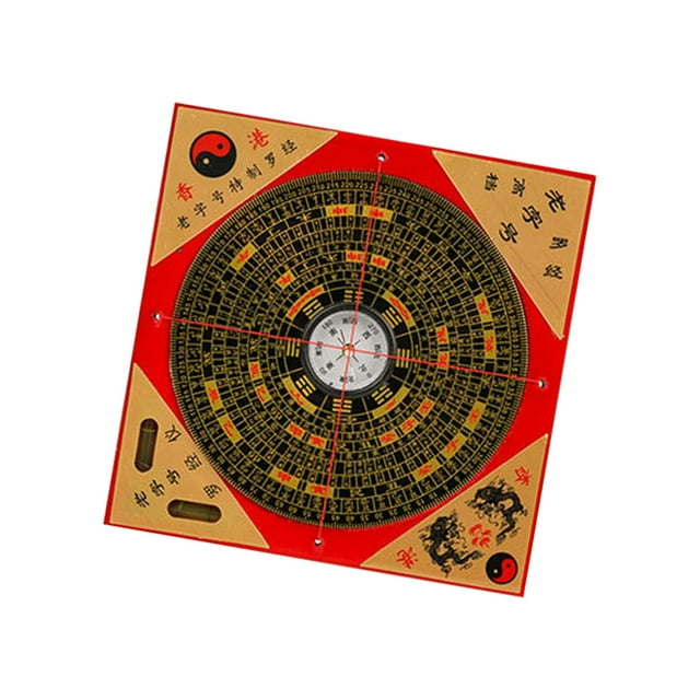 Almencla Ancient Chinese Compass Wood Compass for Climbing Camping Outdoor Activities 13cm