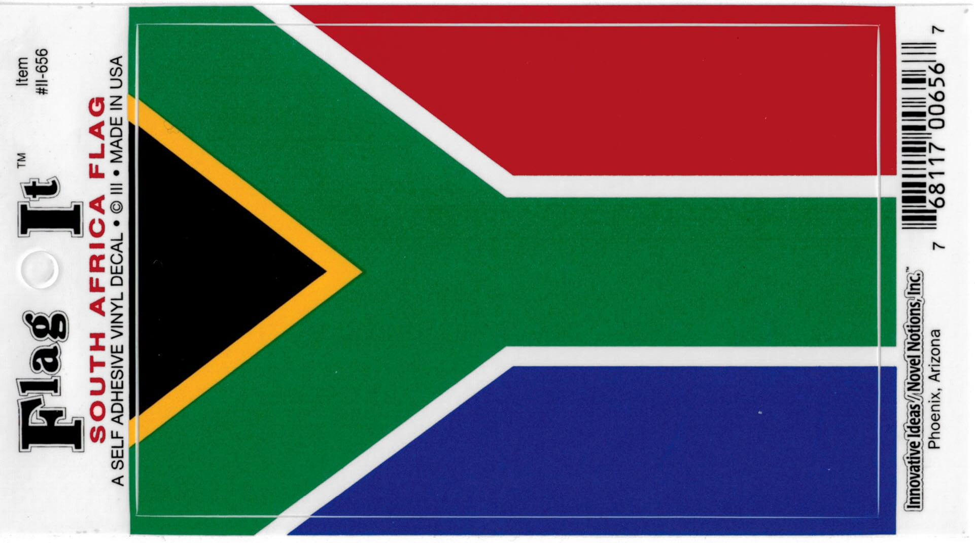 Innovative Ideas Flag It South Africa Flag Self Adhesive Vinyl Decal