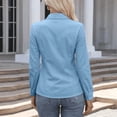 thumbnail image 4 of OIOLOYJM Button Down Shirts for Women Cotton Long Sleeve Dress T-Shirt Classic Fit Casual Business Work Blouse Light Blue S, 4 of 7