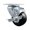 Swivel - Top Lock Brake - Black, variant on 3 Inch Hard Rubber Wheel Rigid Top Plate Caster Service Caster Brand