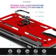 thumbnail image 3 of 3in1 Case Bundle for Apple iPhone 15 Pro Max Heavy Duty Case with Built-in Kickstand, Dual Layer Protection with 2 Clear Screen Protectors, Sturdy Case for Apple iPhone 15 Pro Max, Red, 3 of 7