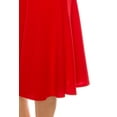 thumbnail image 5 of Women's Plus Size Classic Solid Flared Lightweight Midi A-line Skirt, 5 of 6
