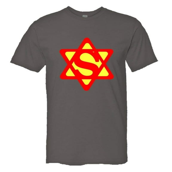 PleaseMeTees™ Mens Super Jew Super Man Jewish Star Of David HQ Tee