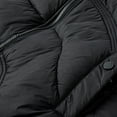 thumbnail image 6 of Zpanxa Puffer Jacket Men Winter Coats Plus Size Warm Long Sleeve Zip up Cotton Padded Coat Solid Color Lightweight Hooded Jacket Outwear with Pockets Black A 3XL, 6 of 8