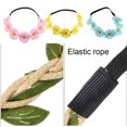 thumbnail image 3 of Corona de diadema de flores multicolor Hukapapa con cinta elástica ajustable estilo 3, 3 of 5