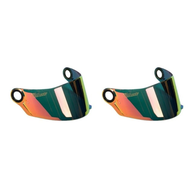 Ruiboury Lentille de Visière Haute Performance pour FF358 396 Plein Visage Résistant aux Rayures REVO Rouge 255mm 2ensemble