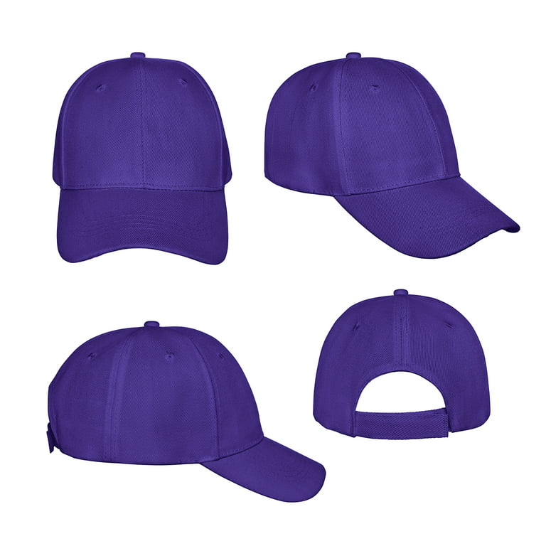 Pack of 15 Bulk Wholesale Plain Baseball Cap Hat Adjustable