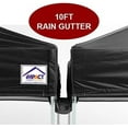 Impact Canopy 10 foot Canopy Rain Gutter, Tent Gutter, Shelter Gutter, Black