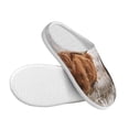thumbnail image 3 of Balery Yak Pattern Women's Fuzzy Memory Foam Slippers Fluffy Winter House Shoes Indoor and Outdoor-44/45, 3 of 7