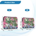 thumbnail image 4 of FORMRS 13-13.3 inch Laptop Sleeve Case Soft Carrying Quilted Computer Bag Cover, White Vibrant Flowers, 4 of 7