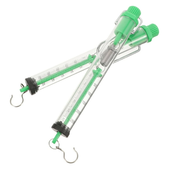Mersess Set of 2 Portable Mechanical Spring Balance Dynamometer Cylinders with Hook for Accurate Measurement