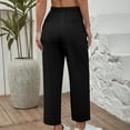 thumbnail image 6 of Hvyesh Women Linen Wide Leg Pants Summer Drawstring Casual Lounge Pant 2025 Beach Travel Vacation Clothes with Pockets, 6 of 9