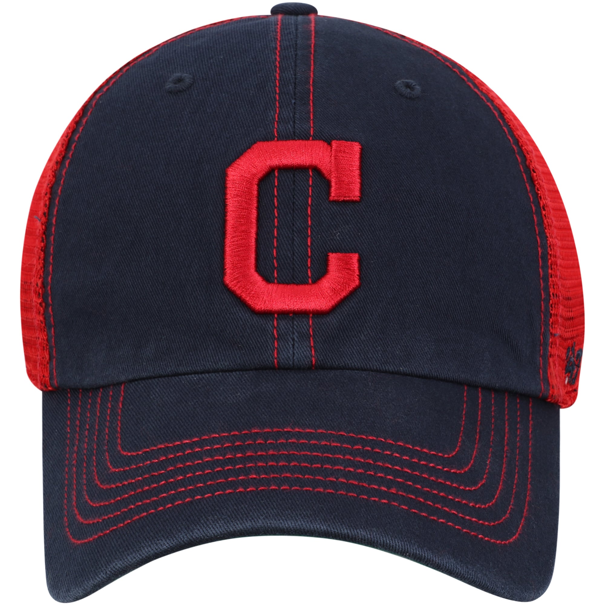 Men's '47 Navy/Red Cleveland Indians Trawler Clean Up Trucker Hat - OSFA - image 2 of 4