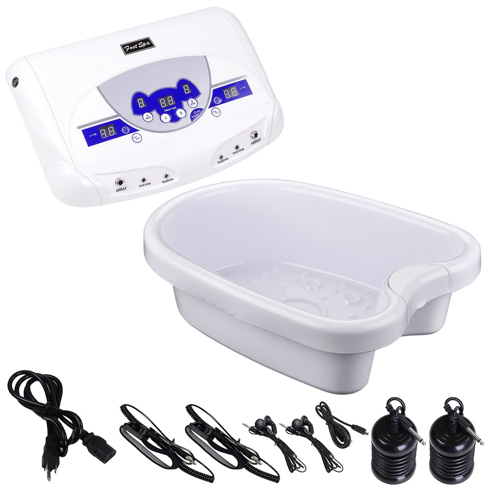 Dual User Ionic Detox Foot Bath Machine Tub Basin Kit with