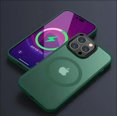 thumbnail image 1 of Matte Translucent Frosted Phone Case For IPhone 15 14 13 12 11 Pro Max Plus Magnetic Case For Magsafe Wireless Charging Cover DarkGreen For iphone12Pro, 1 of 6