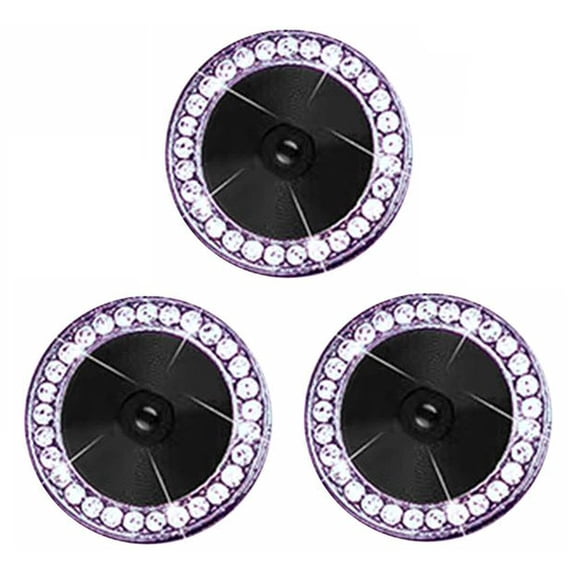 For iPhone 14 Pro/14 Pro Max - A Set of 3 Purple Jewelled Camera Lens Protectors