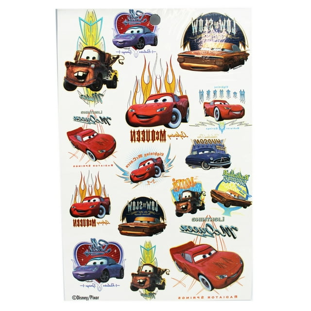 Disney Pixar's Cars Flamin' Style Kids Temporary Tattoos