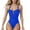 Blue, variant on Lopecy-Sta Womens One Piece Swimsuit Hot Spring Wear One Piece Swimsuit Women Tummy Control Metal Piece V Wire Bathing Suit Ruched Corset Swimsuits Beach Pool