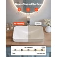 thumbnail image 3 of Sink VEVOR Semi Recessed Bathroom 49x30cm Ceramic White, 3 of 9