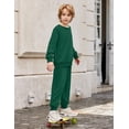 thumbnail image 5 of Arshiner Boy Clothes 2 Piece Color Block Sweatshirt and Pants Set Fall Winter Outfit, 5 of 6