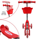 thumbnail image 2 of Scooter para Niños con Canastilla Tres Ruedas de Goma Manubrio Ajustable de 60 a 72 cm Soporta hasta 25 kg - Rojo, 2 of 5
