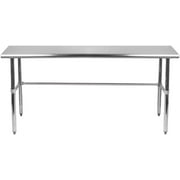 24" X 60" Stainless Steel Work Table With Open Base
